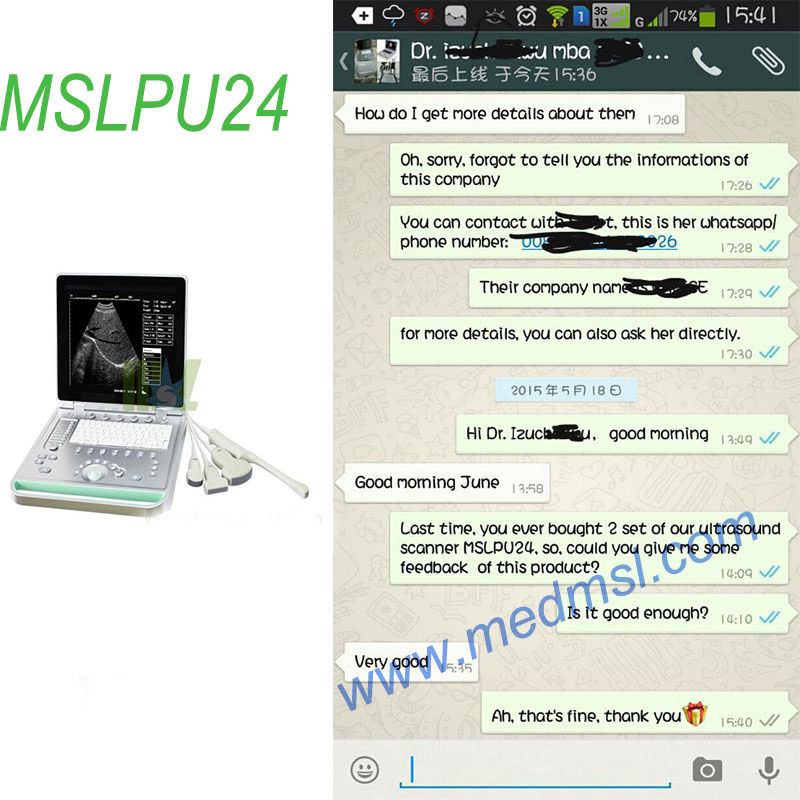 portable ultrasound scanner MSLPU24 Praises From Clients