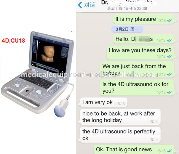 newest portable 3D&4D ultrasound machine in China-MSLCU18 Praises From Clients