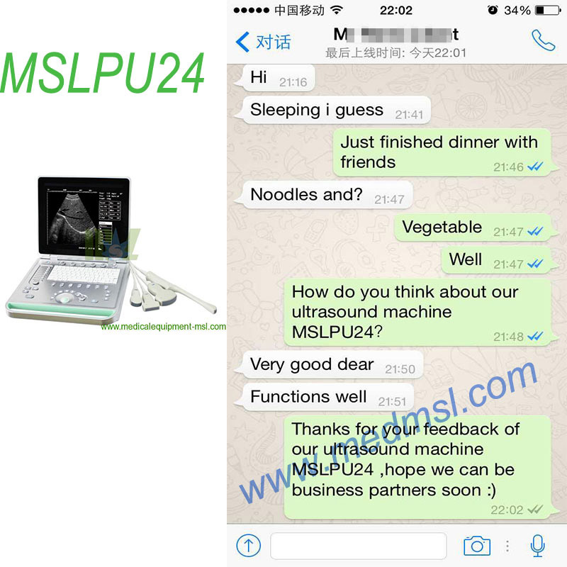 laptop ultrasound scanner MSLPU24 Praises From Clients