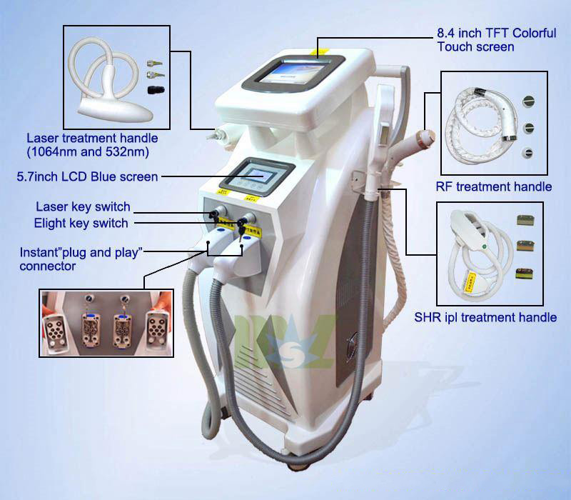 New generation & Stable quality MSLOL01 4 in 1 OPT Elight ipl hair removal machine